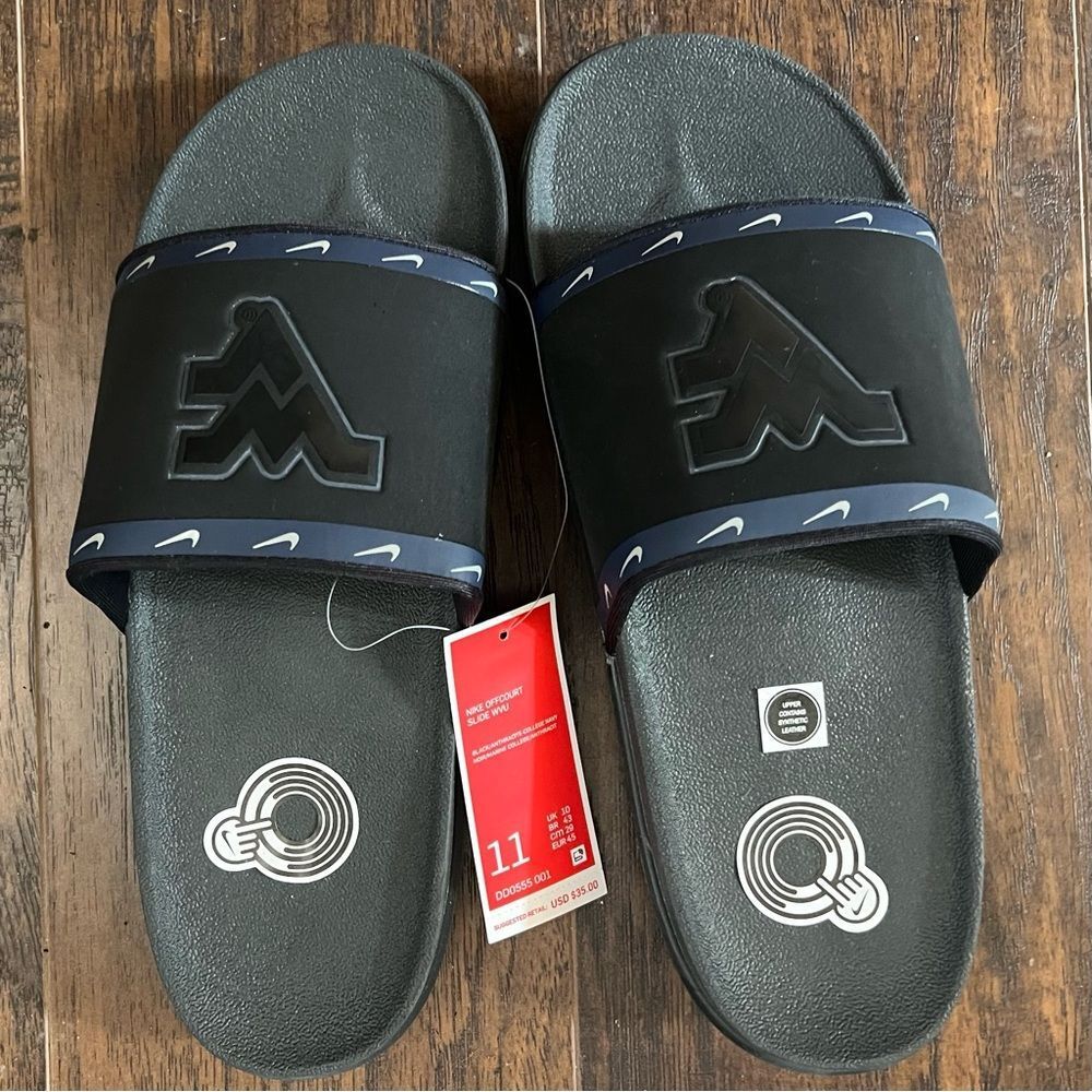 Nike OffCourt Slides West Virginia Sz 11 Men